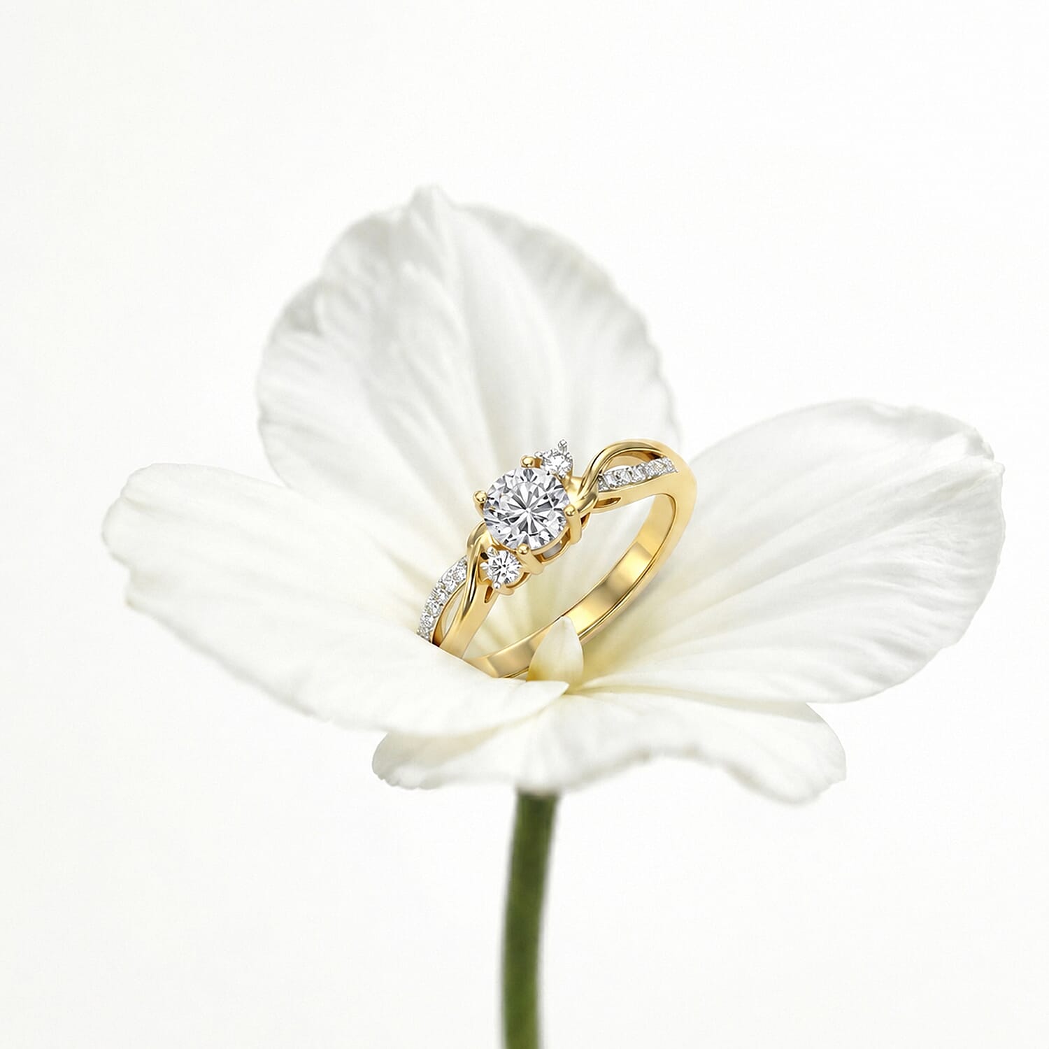 Always You Solitaire Birthstone Ring with 925 Sterling Silver