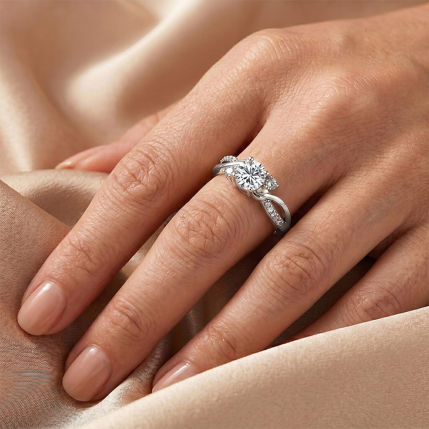 Always You Solitaire Birthstone Ring with 925 Sterling Silver