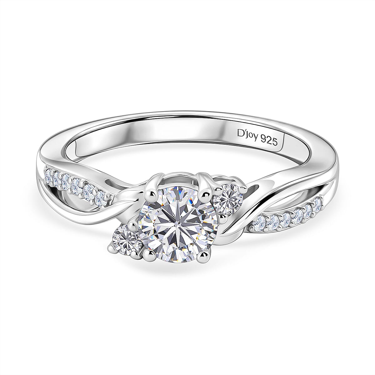 Royal Bali Collection - D'Joy Moissanite Ring in Sterling Silver