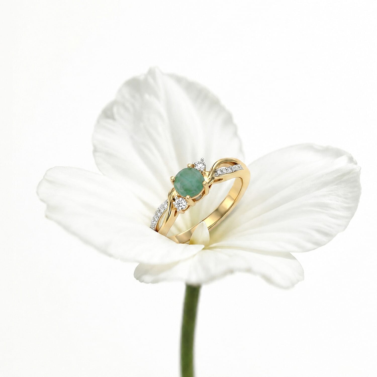 Always You Solitaire Birthstone Ring with 925 Sterling Silver