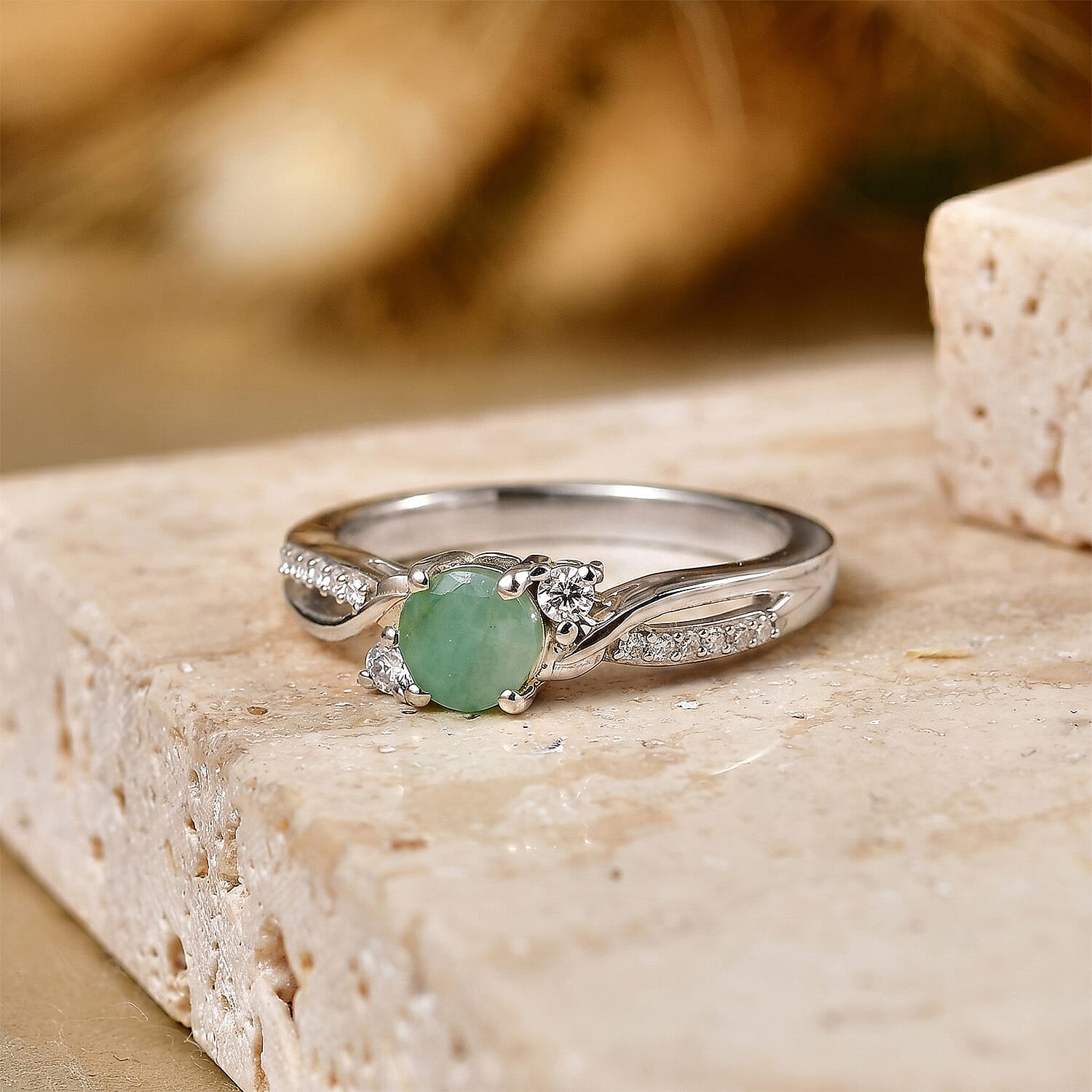 Always You Solitaire Birthstone Ring with 925 Sterling Silver