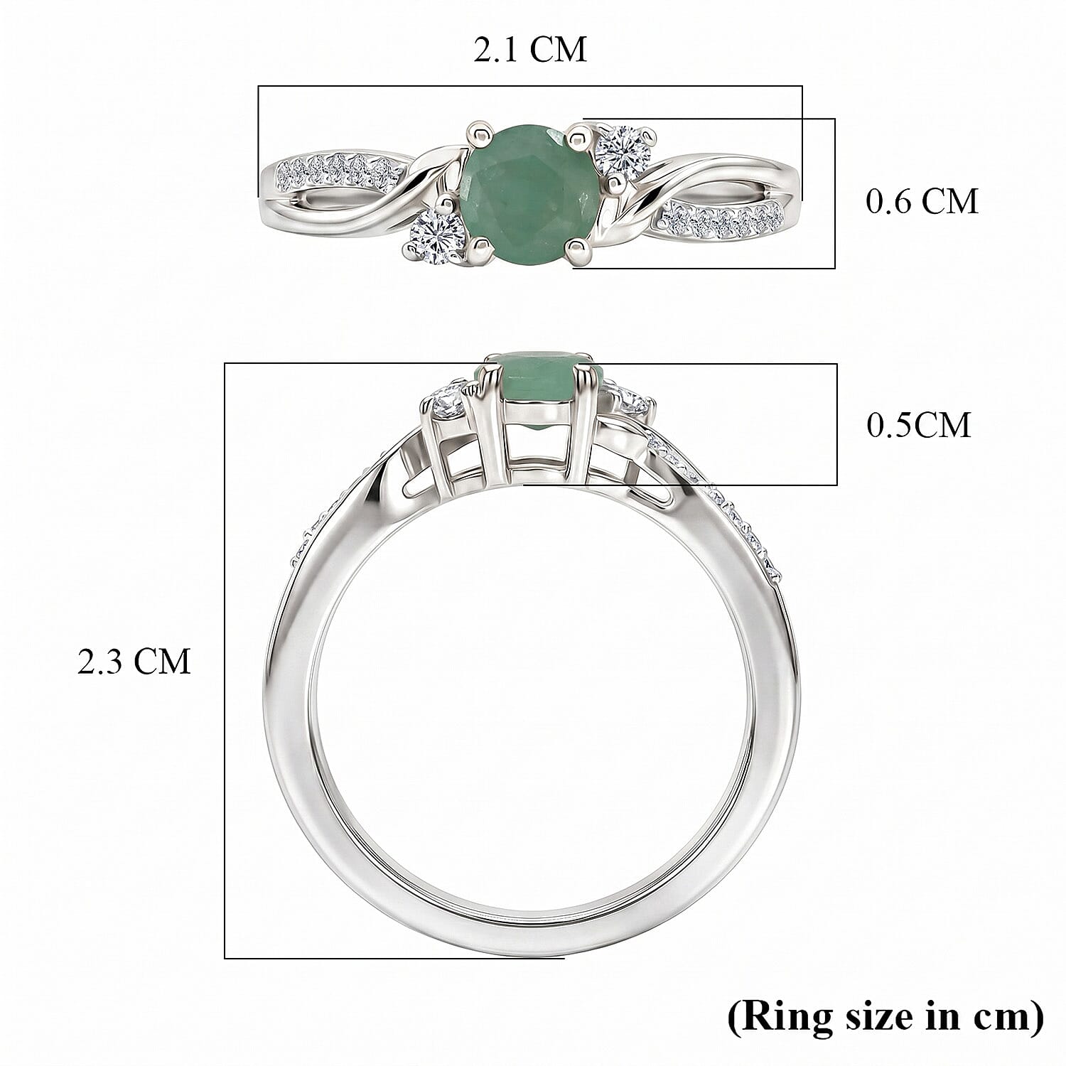 Always You Solitaire Birthstone Ring with 925 Sterling Silver