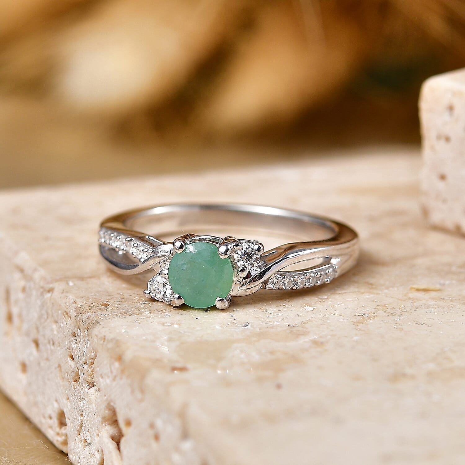 Royal Bali Collection - D'Joy Moissanite Ring in Sterling Silver