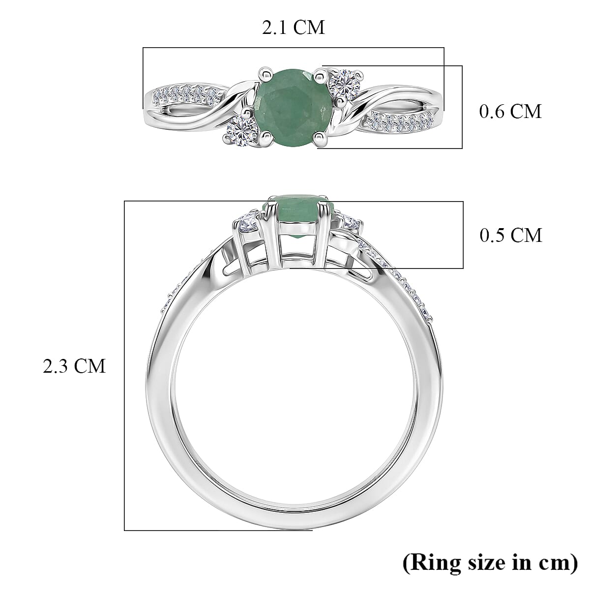 Royal Bali Collection - D'Joy Moissanite Ring in Sterling Silver