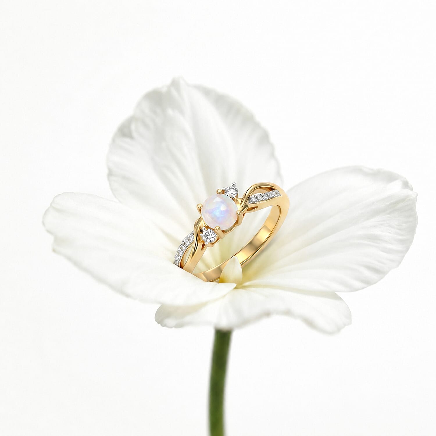 Always You Solitaire Birthstone Ring with 925 Sterling Silver