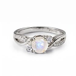 Always You Solitaire Birthstone Ring with 925 Sterling Silver