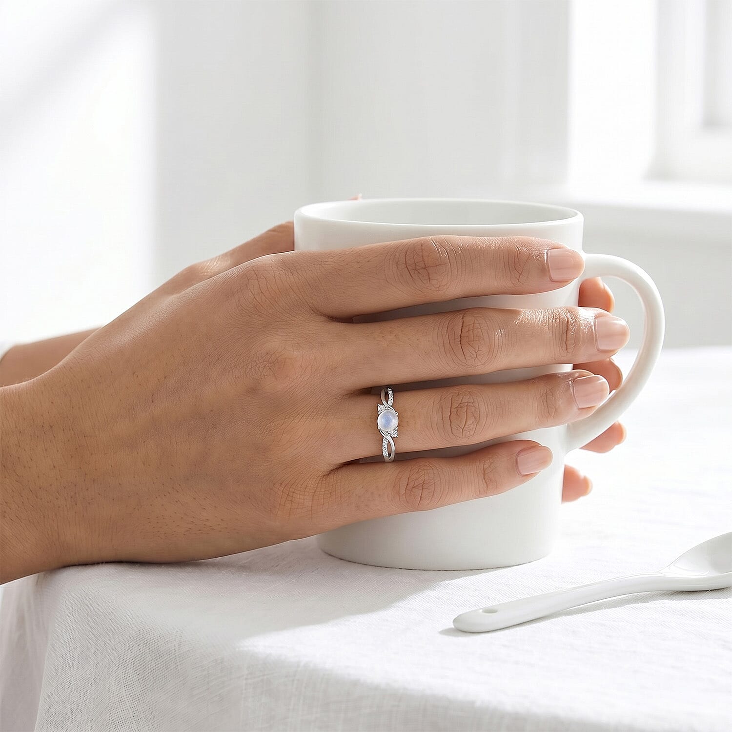 Always You Solitaire Birthstone Ring with 925 Sterling Silver