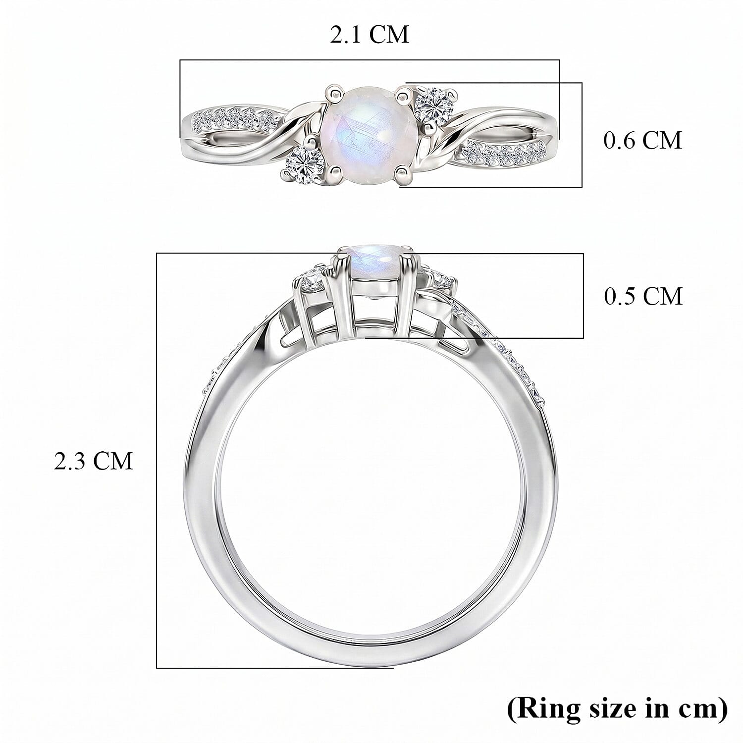Always You Solitaire Birthstone Ring with 925 Sterling Silver
