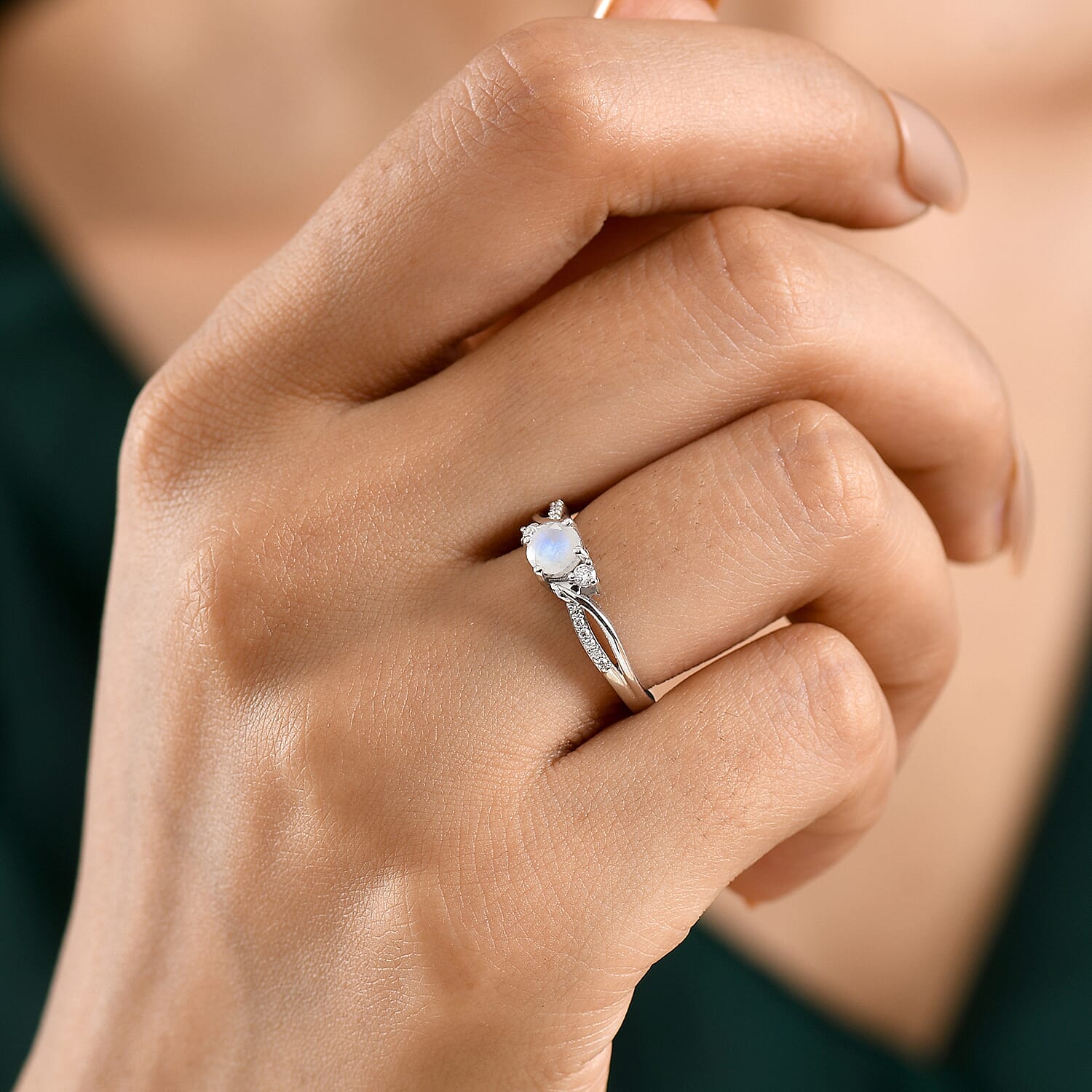 Royal Bali Collection - D'Joy Moissanite Ring in Sterling Silver