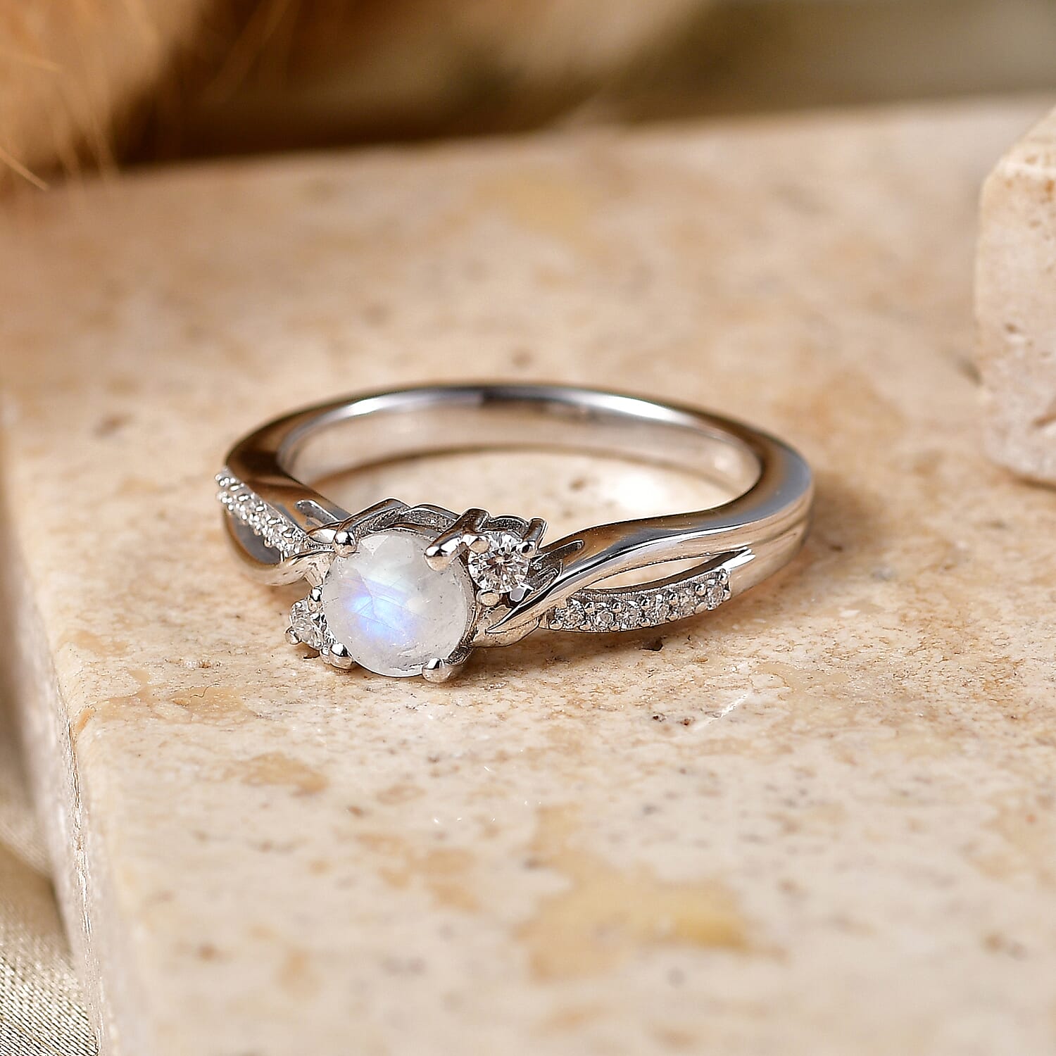 Royal Bali Collection - D'Joy Moissanite Ring in Sterling Silver