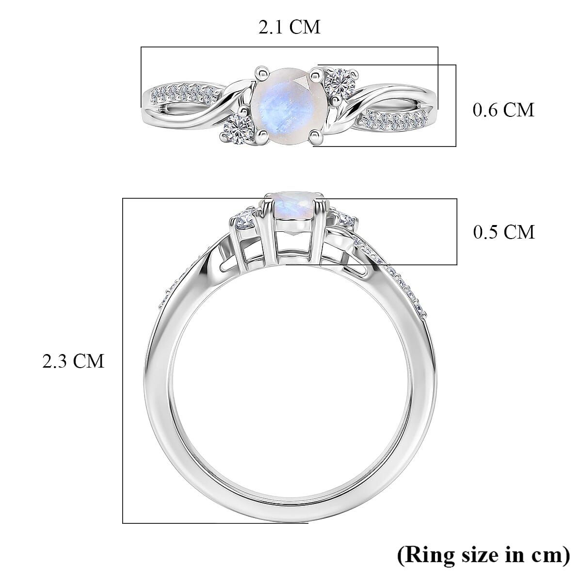 Royal Bali Collection - D'Joy Moissanite Ring in Sterling Silver