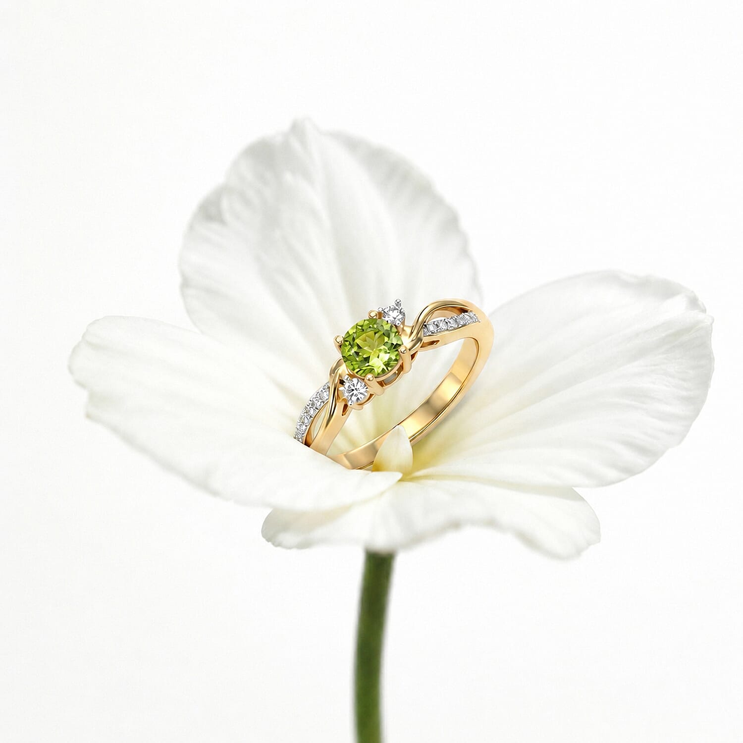 Always You Solitaire Birthstone Ring with 925 Sterling Silver