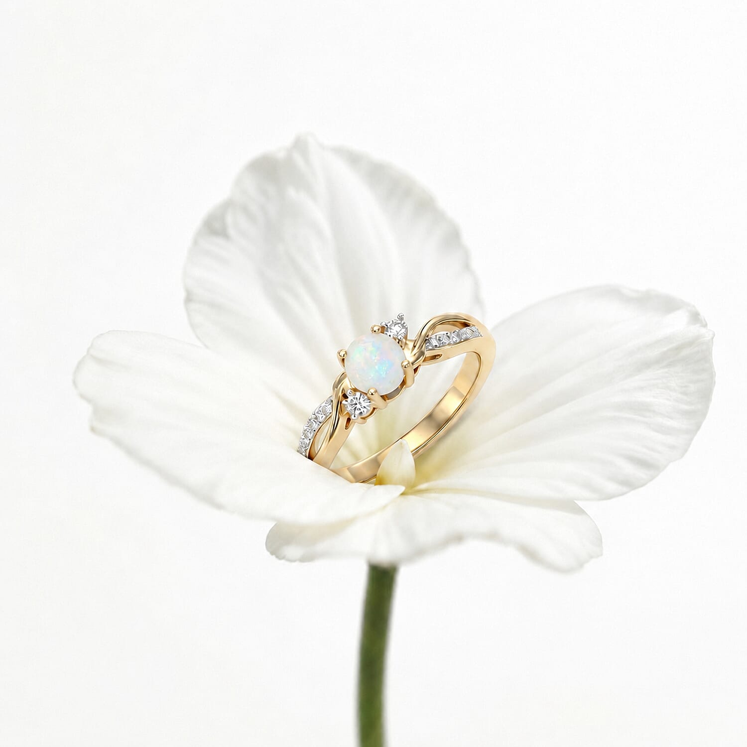 Always You Solitaire Birthstone Ring with 925 Sterling Silver