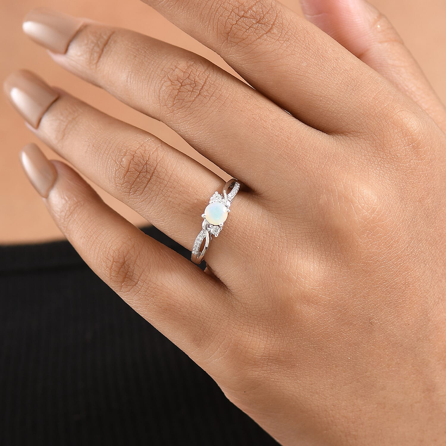 Royal Bali Collection - D'Joy Moissanite Ring in Sterling Silver