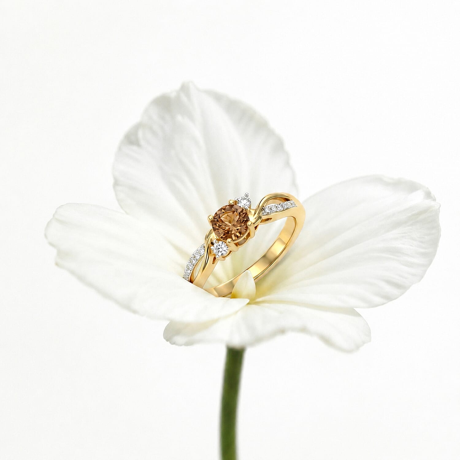 Always You Solitaire Birthstone Ring with 925 Sterling Silver