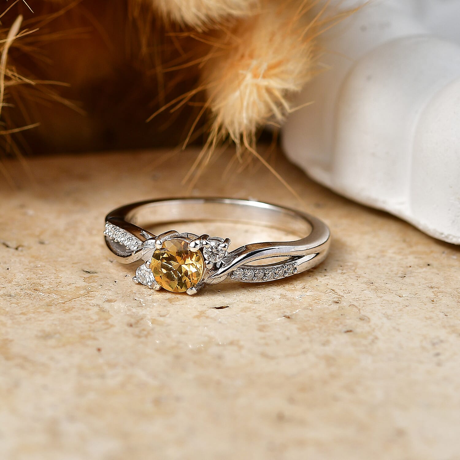 Royal Bali Collection - D'Joy Moissanite Ring in Sterling Silver