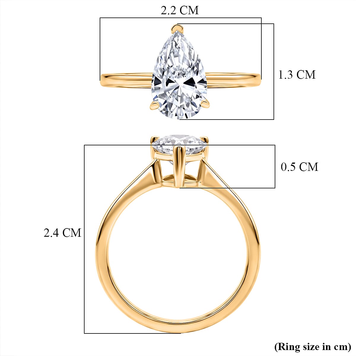 LUXURIANT 2 Ct. SGL Certified Lab Grown Diamond (SI/G-H) Solitaire Ring in Sterling Silver
