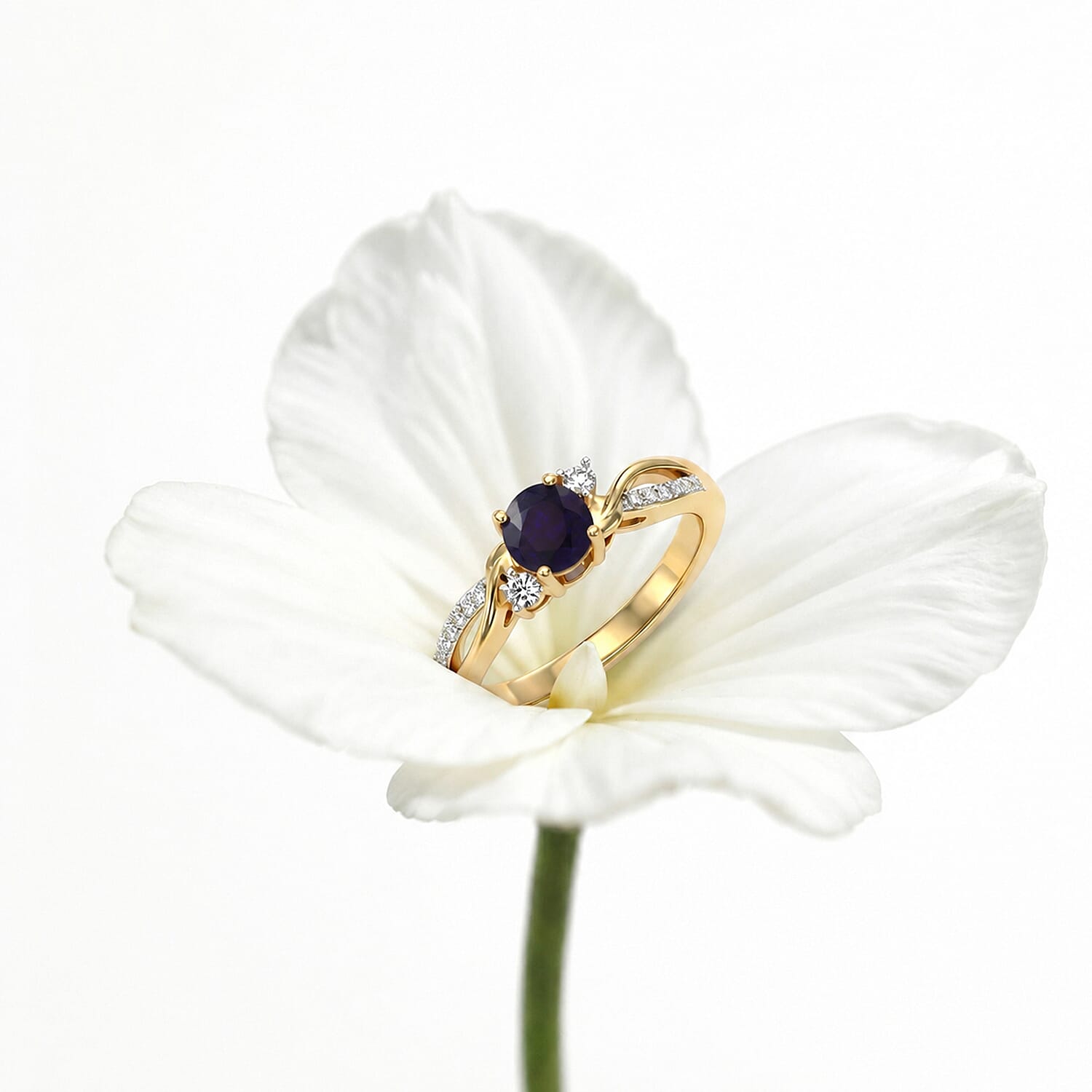 Always You Solitaire Birthstone Ring with 925 Sterling Silver