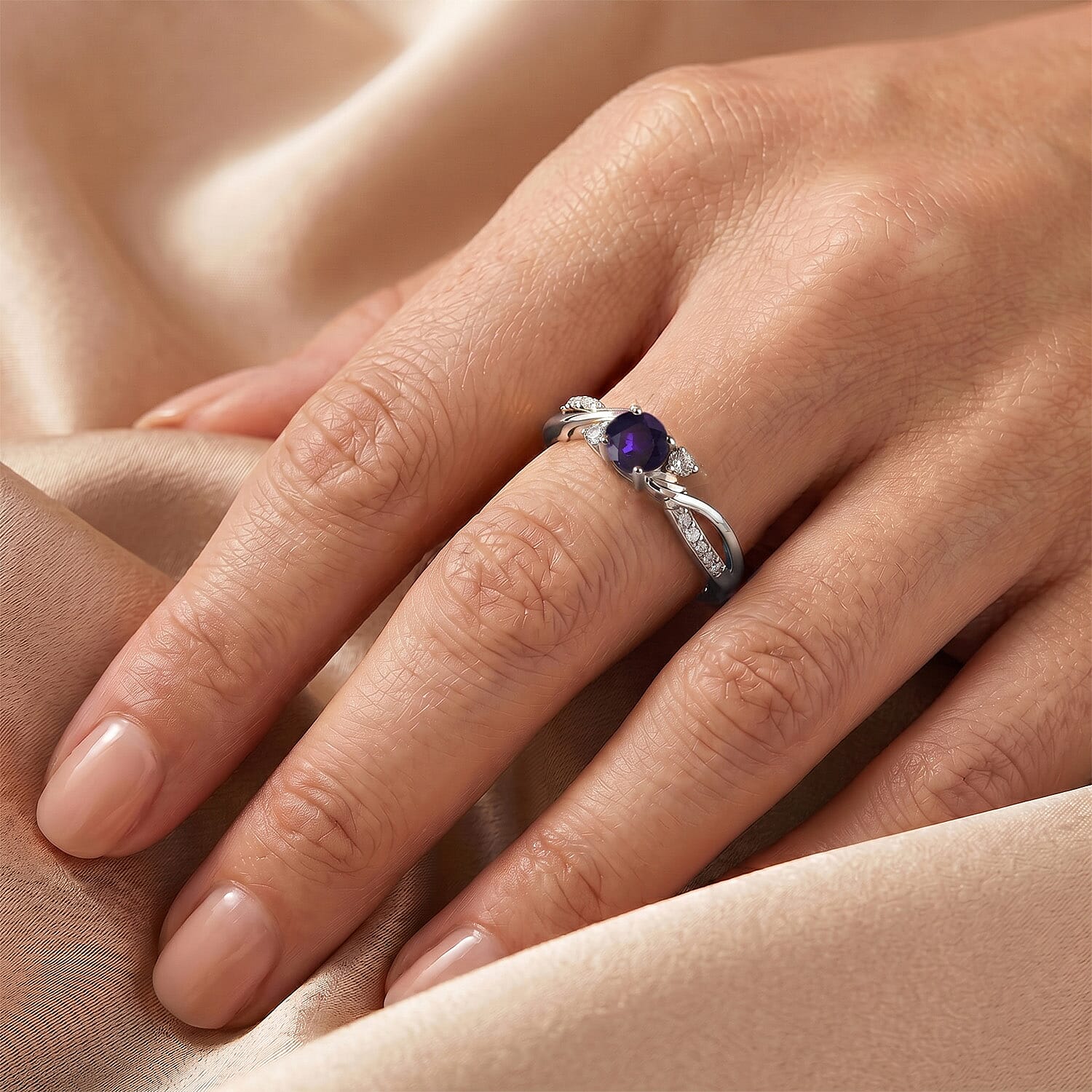 Always You Solitaire Birthstone Ring with 925 Sterling Silver