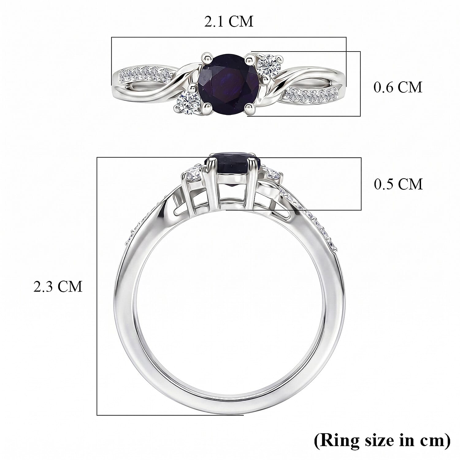 Always You Solitaire Birthstone Ring with 925 Sterling Silver