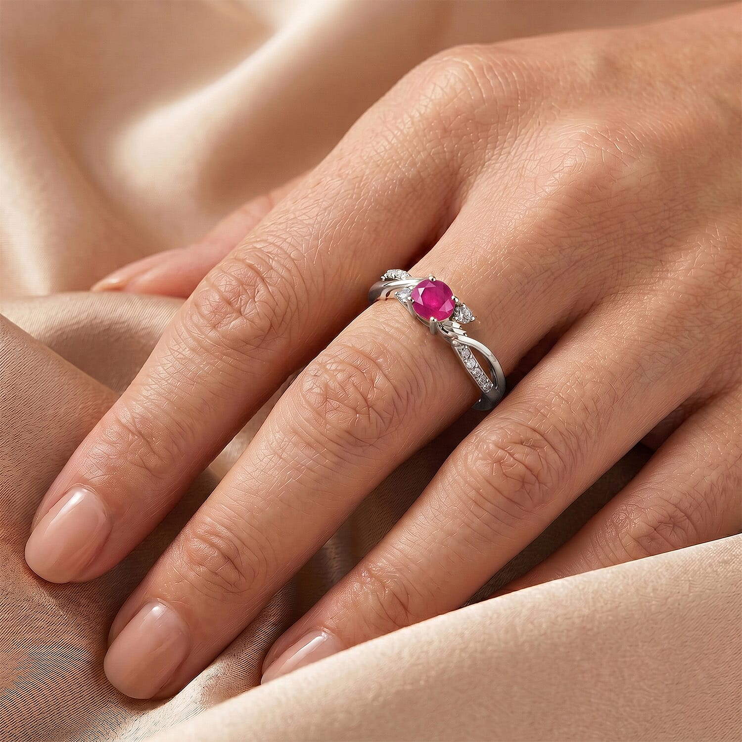 Always You Solitaire Birthstone Ring with 925 Sterling Silver
