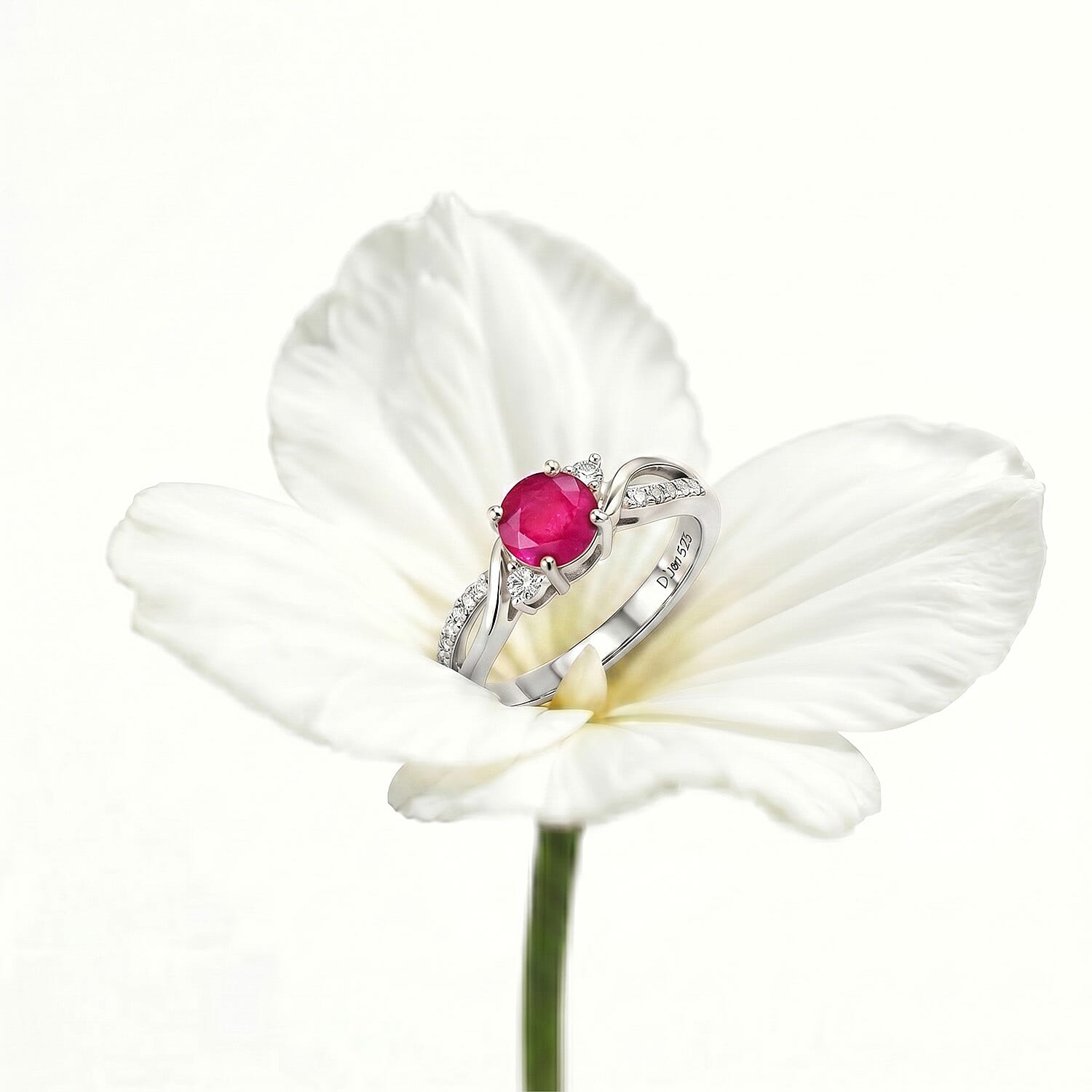 Always You Solitaire Birthstone Ring with 925 Sterling Silver