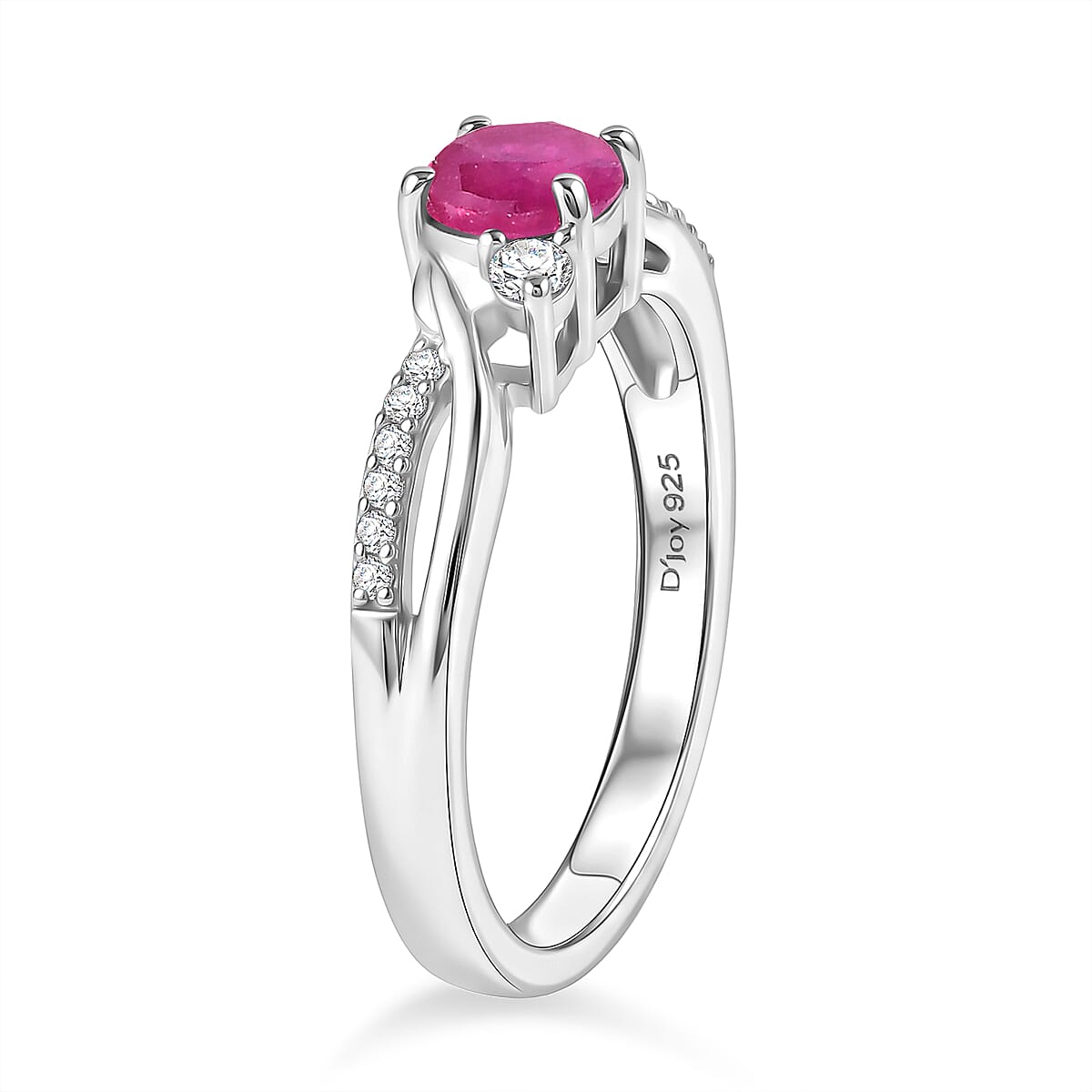 Royal Bali Collection - D'Joy Moissanite Ring in Sterling Silver