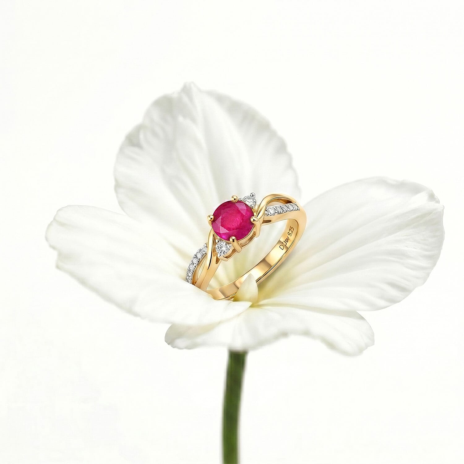 Always You Solitaire Birthstone Ring with 925 Sterling Silver
