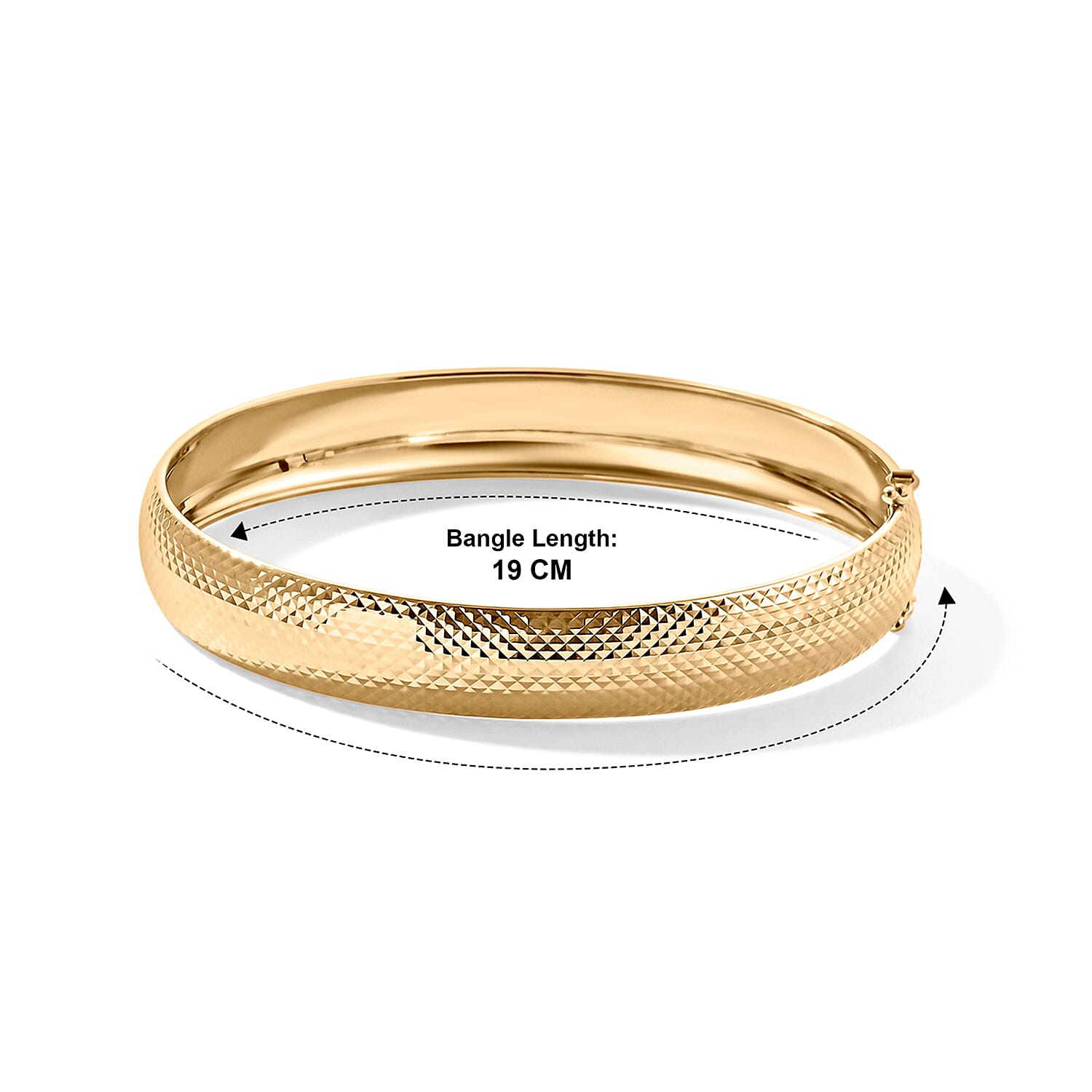 Luxoro - 9K Yellow Gold Bangle (Size - 7.5), Gold Wt. 5.66 Gms