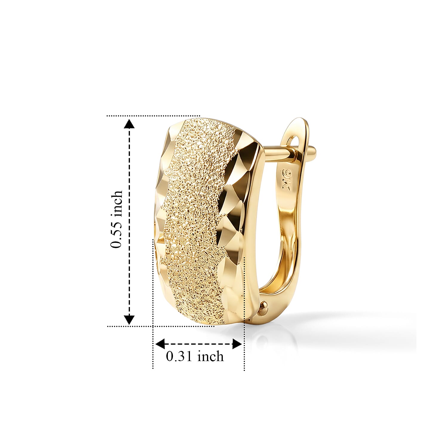 9K Yellow Gold Hoop Earring