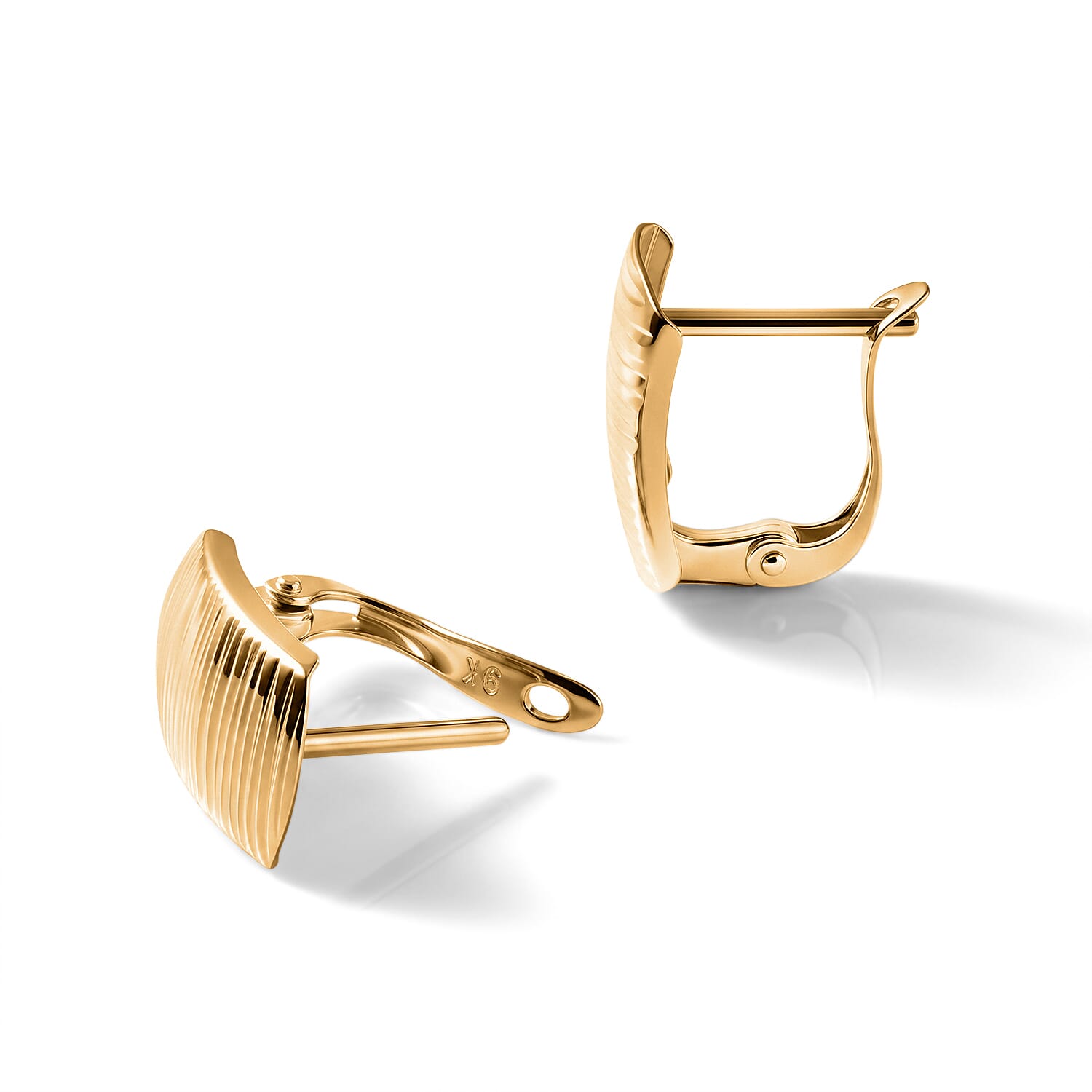 9K Yellow Gold Hoop Earring