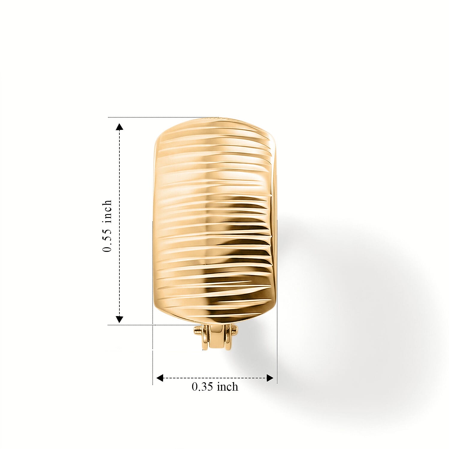 9K Yellow Gold Hoop Earring