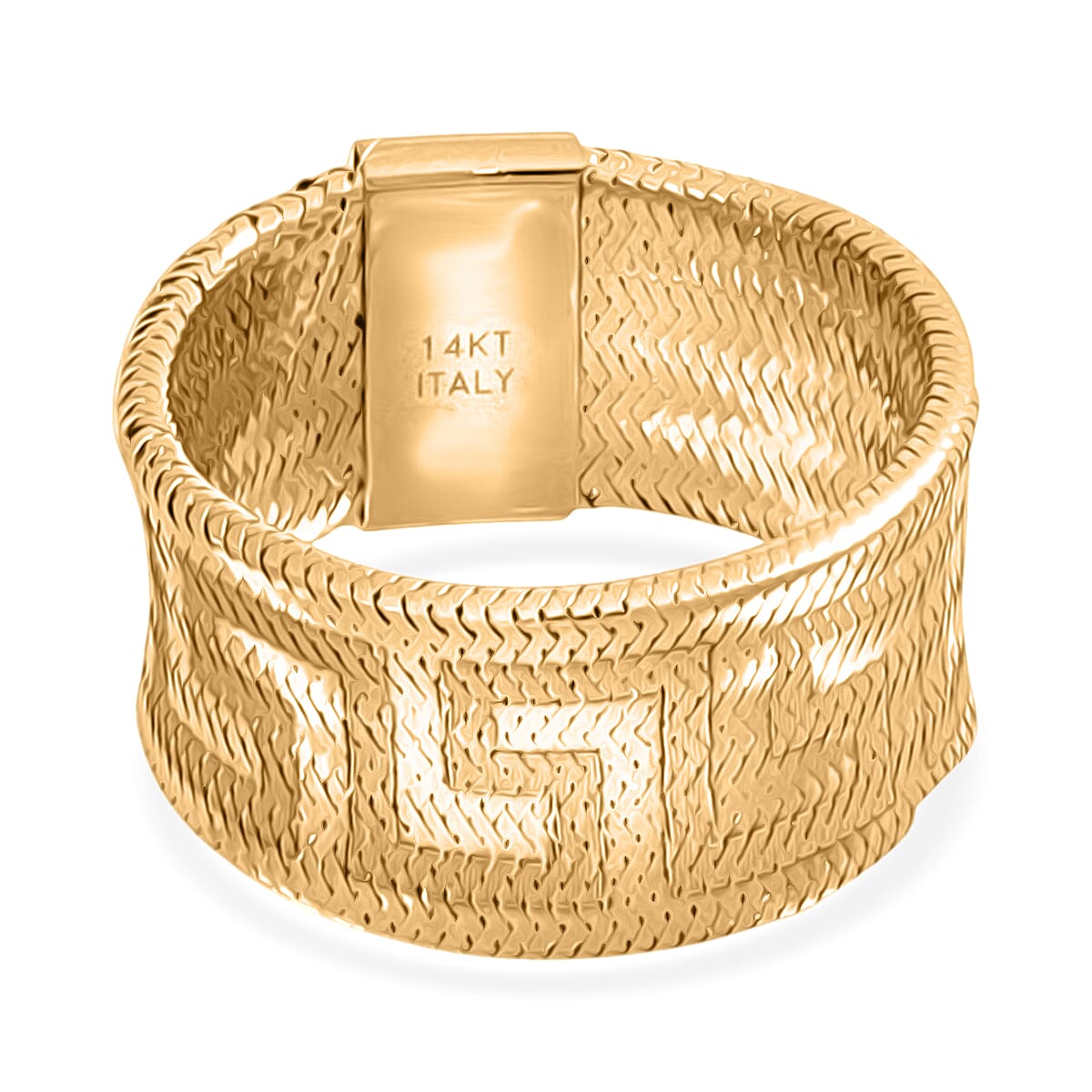 9K Yellow Gold Stretchable Ring (Size - Large)