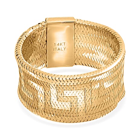 9K Yellow Gold Stretchable Ring (Size - Large)