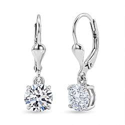 Luxuriant - Lab Grown Diamond (SI-G-H) Solitaire Lever Back Earring in 18K Vermeil Yellow Gold Plated Sterling Silver 2.00 Ct.