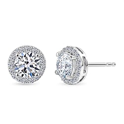 Luxuriant - Lab Grown Diamond (SI-G-H) Solitaire Stud Earring with Push Post in 18K Vermeil Yellow Gold Plated Sterling Silver 2.00 Ct.