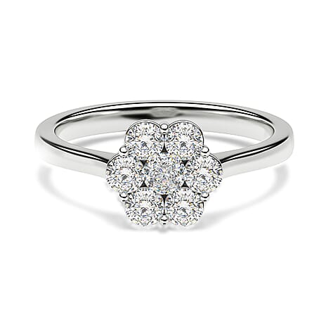 Luxuriant - SGL Certified Lab Grown Diamond (SI-G-H) Ring in Rhodium Overlay Sterling Silver 2.00 Ct.