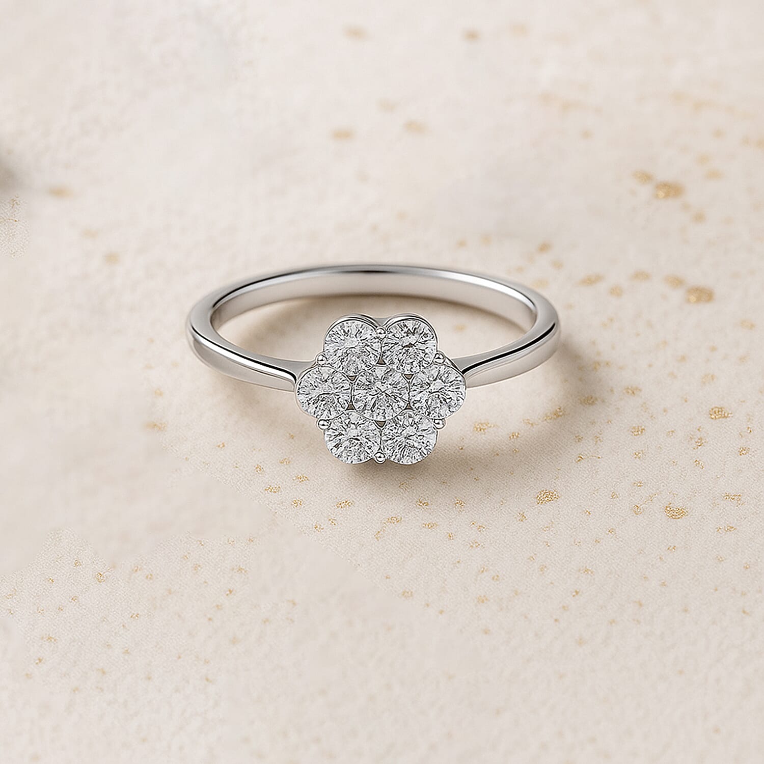 Luxuriant - SGL Certified Lab Grown Diamond (SI-G-H) Ring in Rhodium Overlay Sterling Silver 2.00 Ct.