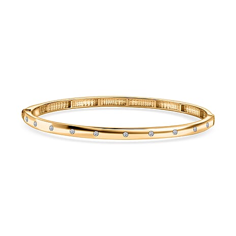 Luxuriant - Lab Grown Diamond (SI-G-H) Full Bangle (SIze - 7.5) in 18K Vermeil Yellow Gold Plated Sterling Silver 0.35 Ct.
