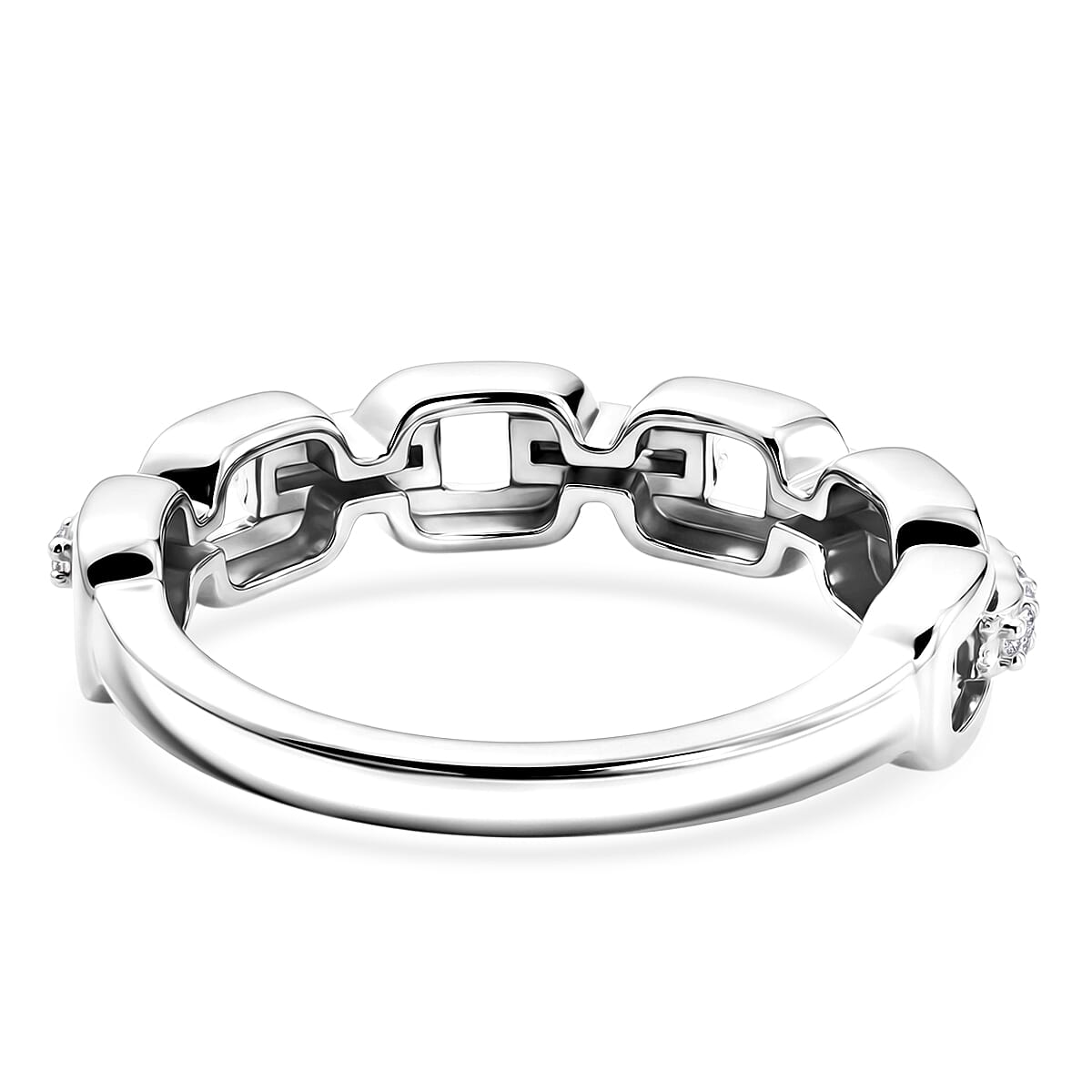 Luxuriant - Lab Grown Diamond (SI-G-H) Ring in Rhodium Overlay Sterling Silver
