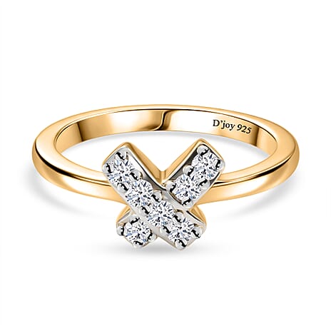Luxuriant - Moissanite Ring in 18K Vermeil Yellow Gold Plated Sterling Silver