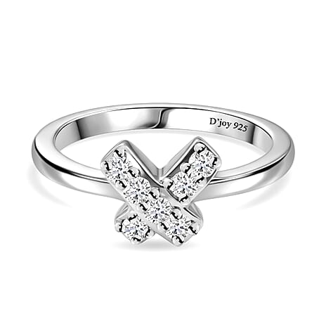 Royal Bali Collection - D'Joy Moissanite Ring in Rhodium Overlay Sterling Silver