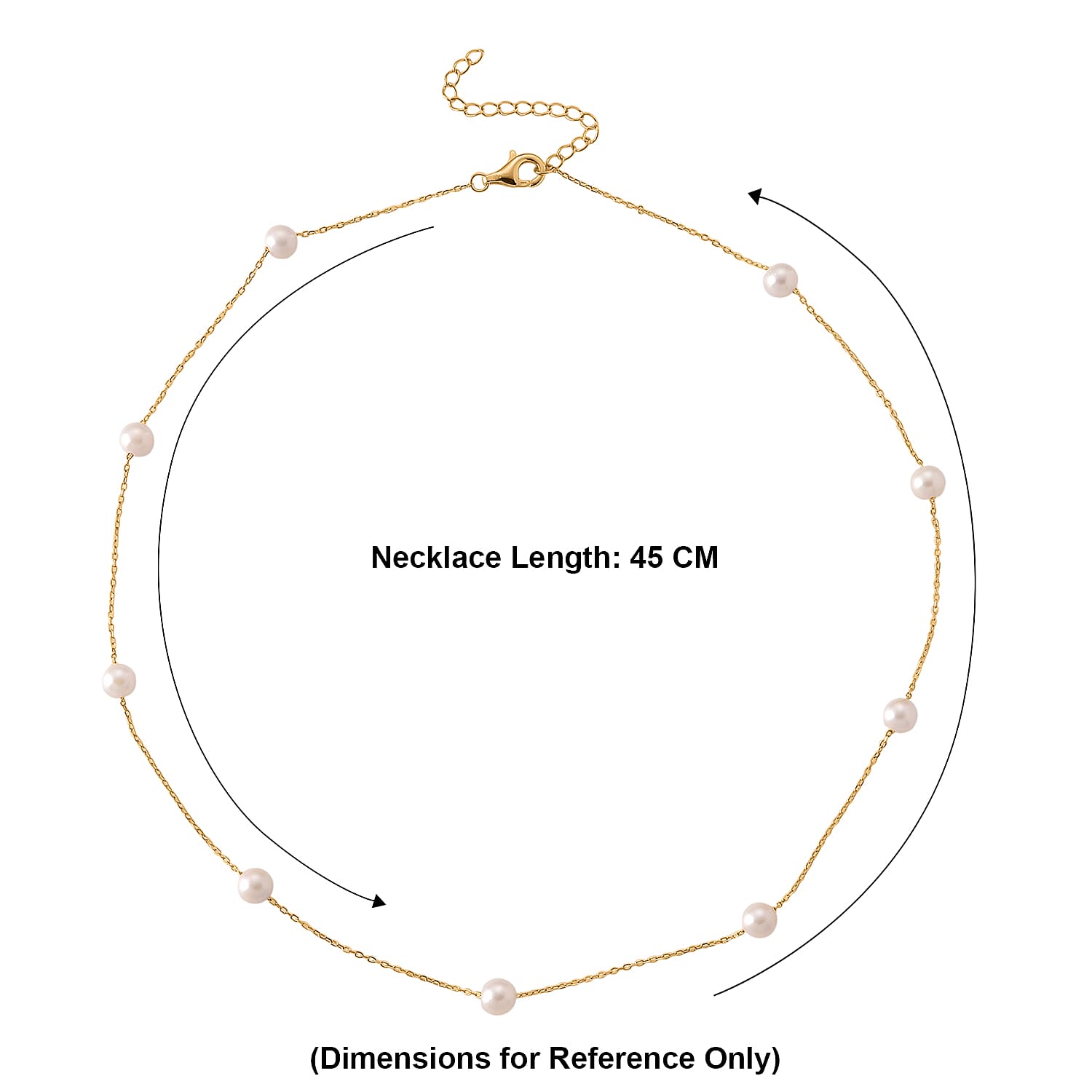 Tucson Buy 2026- AAA High Lustre Japanese Akoya Pearl (Size 18 Inch- 2 Inch Extender) Necklace in Gold Overlay Sterling Silver