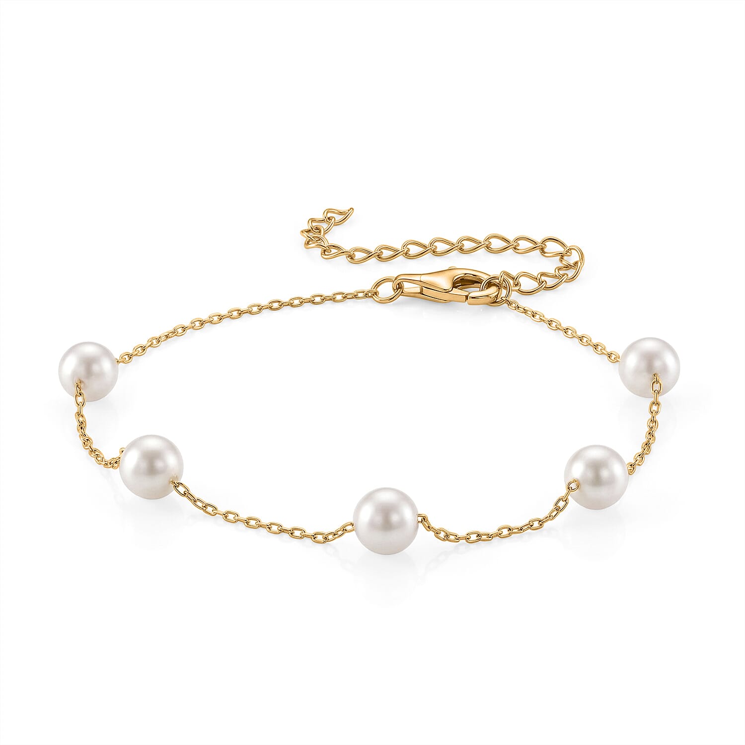 D'Joy Japanese Akoya Pearl Beads Bracelet Sterling Silver  15.000  Ct.