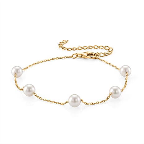 D'Joy Japanese Akoya Pearl Beads Bracelet Sterling Silver  15.000  Ct.
