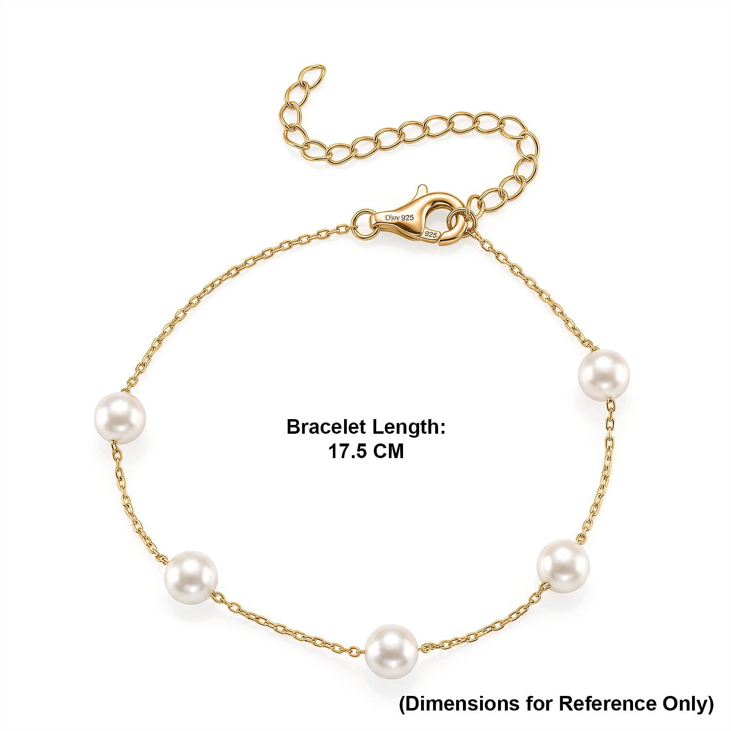 D'Joy Japanese Akoya Pearl Beads Bracelet Sterling Silver  15.000  Ct.