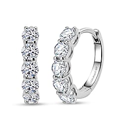 Luxuriant - Lab Grown Diamond (SI-G-H) Hoop Earring in 18K Vermeil Yellow Gold Plated Sterling Silver 1.90 Ct.