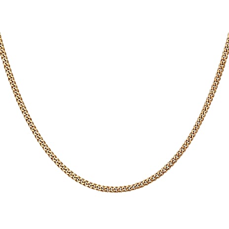 9K Yellow Gold Curb Chain (Size - 24) with Spring Ring Clasp