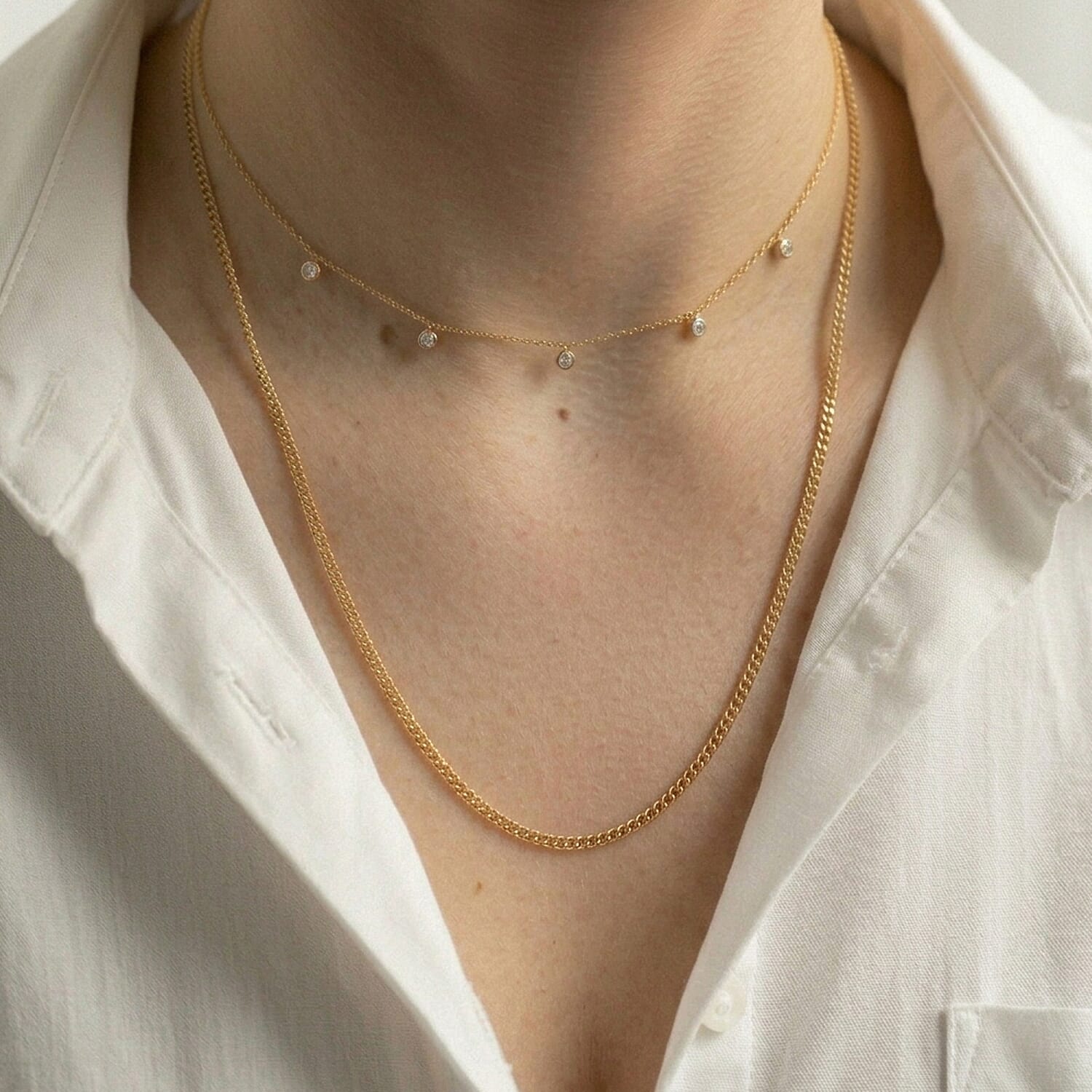 9K Yellow Gold Curb Chain (Size - 24) with Spring Ring Clasp