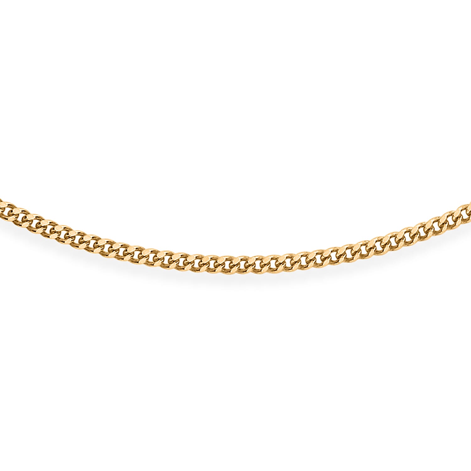 9K Yellow Gold Curb Chain (Size - 24) with Spring Ring Clasp